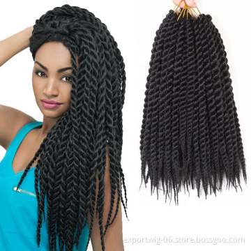 Thick Twists Senegalese Braids Crochet Hair Synthetic Braiding Hair Smooth And Soft Ombre Crochet Twist Hair Braids